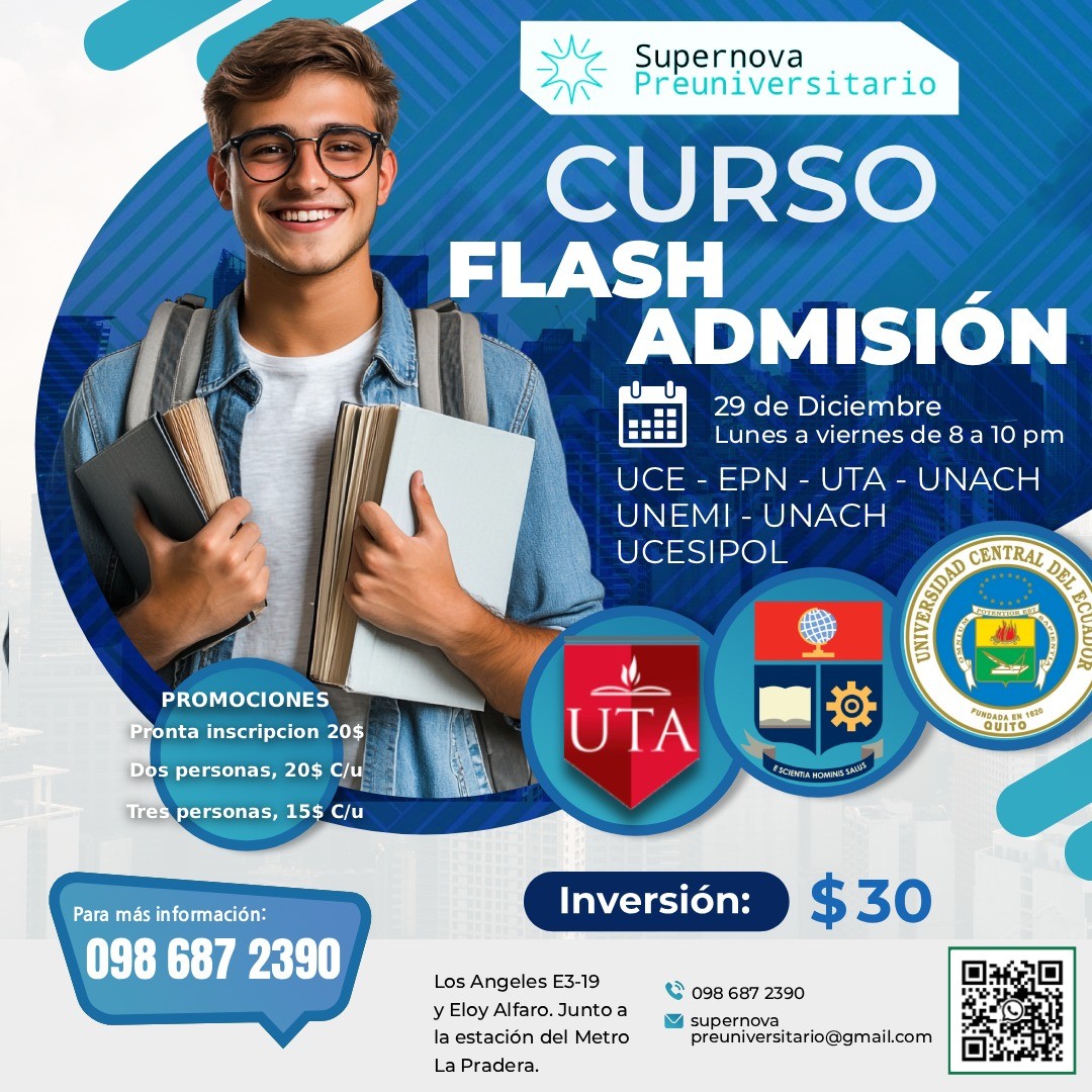 Curso Flash de Admisión a las Universidades, Periodo 2026-1